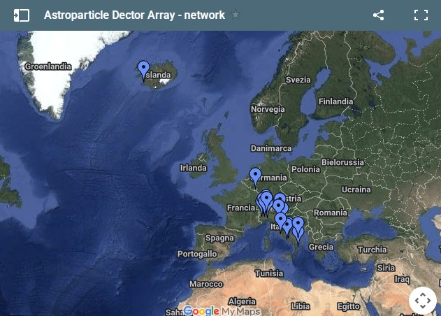 ADA cosmic ray project map