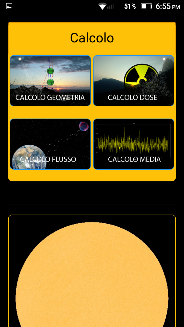  l'app per android sui raggi cosmici relativo al progetto ADA