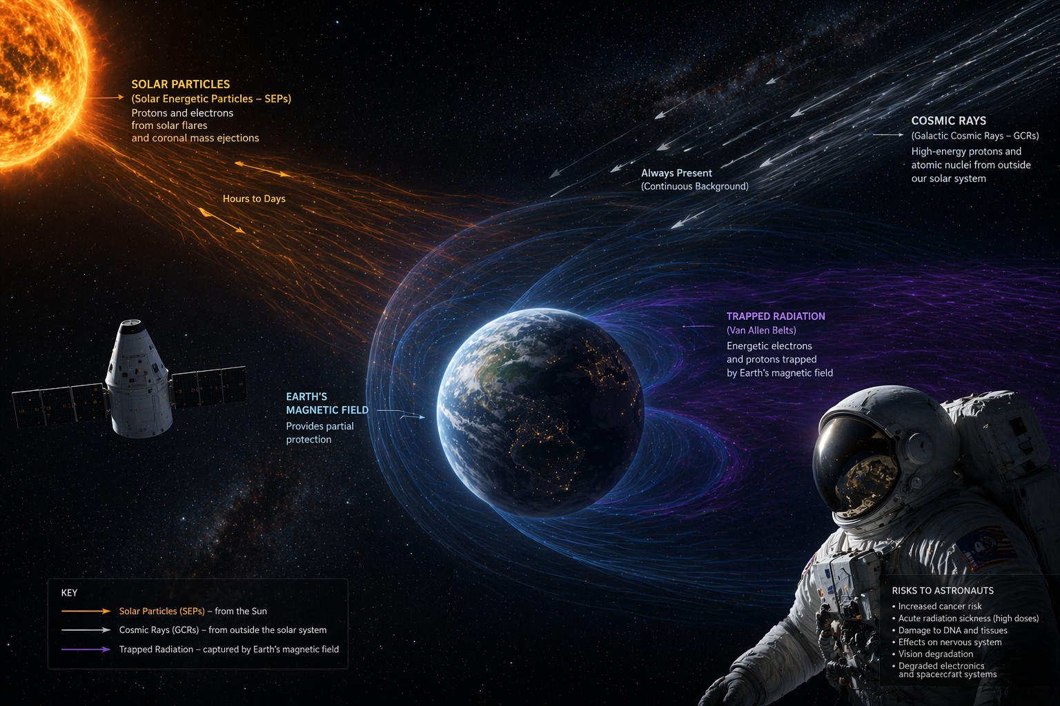 cosmic rays Artemis II
