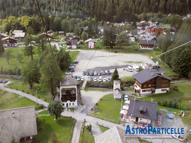 raggi cosmici in montagna sulla funivia